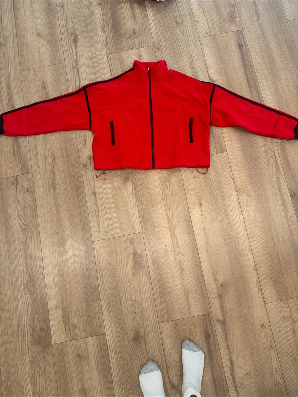 Women’s Red Zip-Front Fleece Jacket
